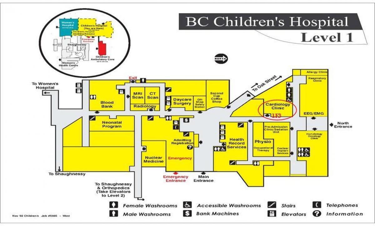 mapa bc dětské nemocnice