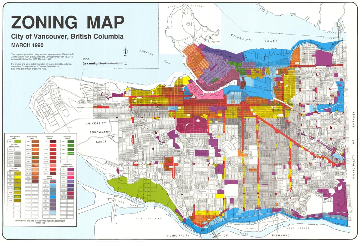 west vancouver zónování mapa