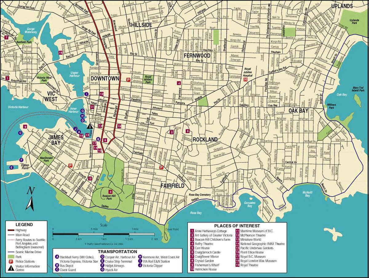 mapa vancouver kanada a okolí