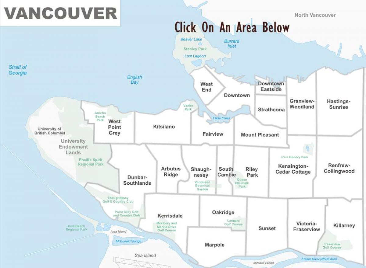 vancouver nemovitostí mapě