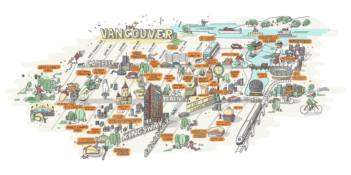 mapa vancouver restaurace