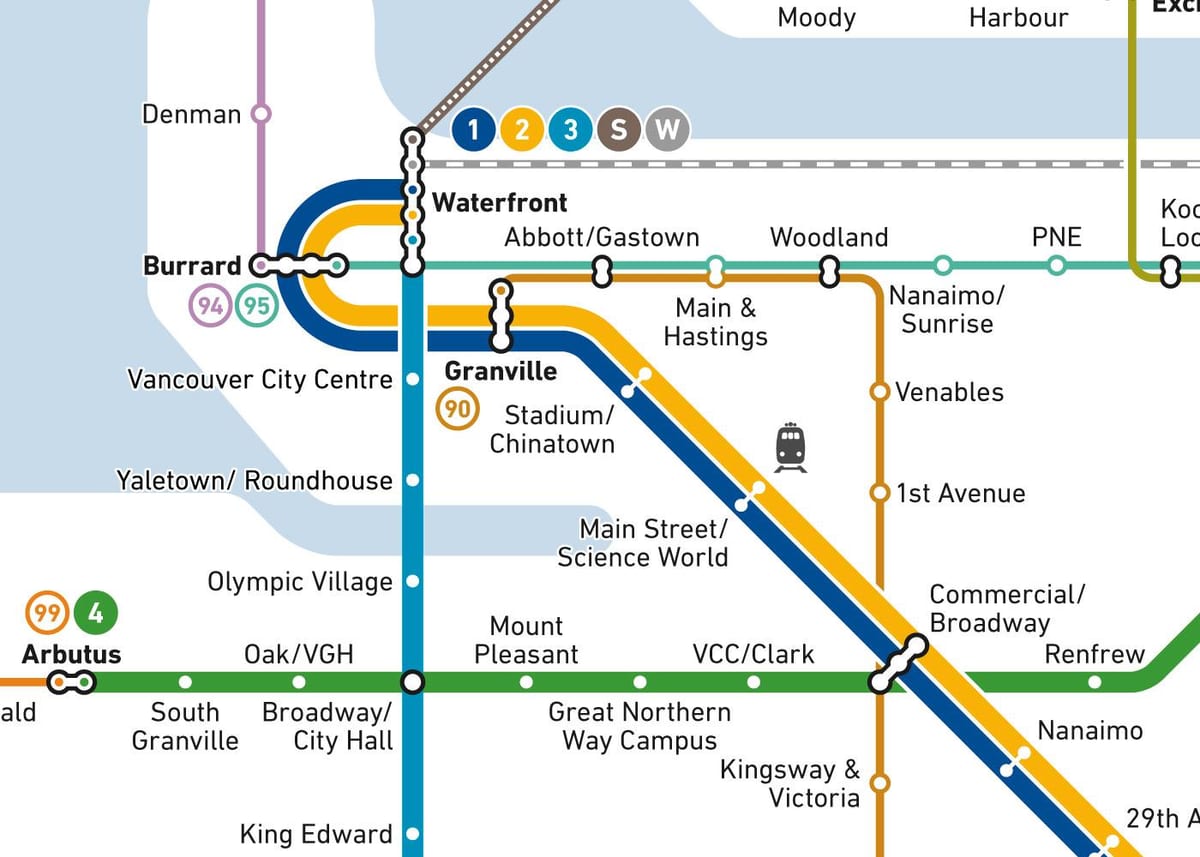 Mapa stanice burrard