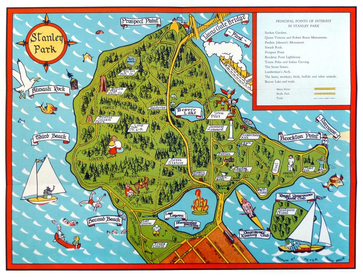 Mapa stanley park chůzi