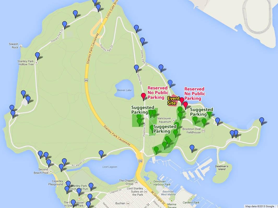 Mapa stanley park