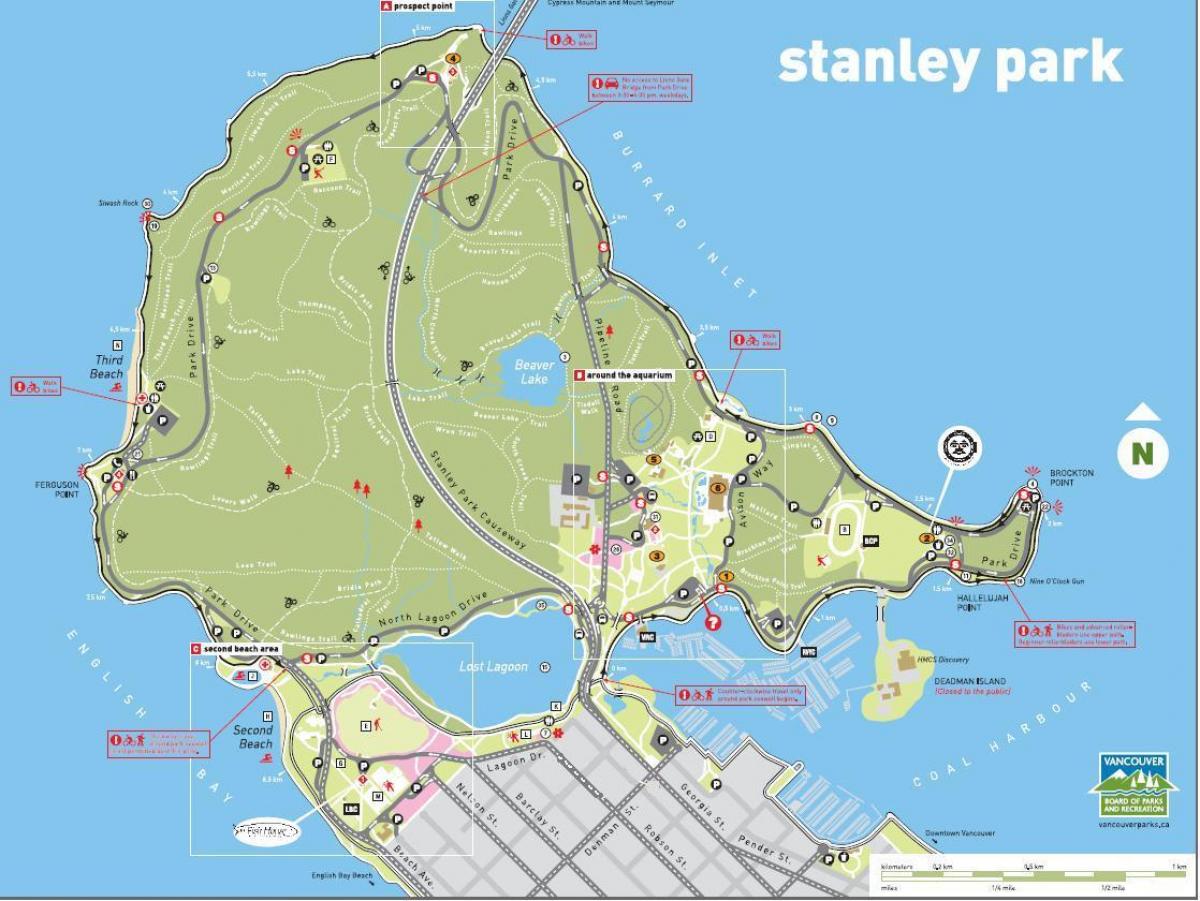 stanley park bc mapě