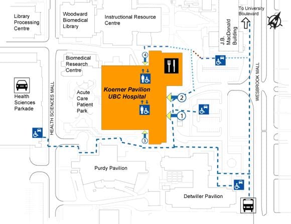 Mapa ubc nemocnice