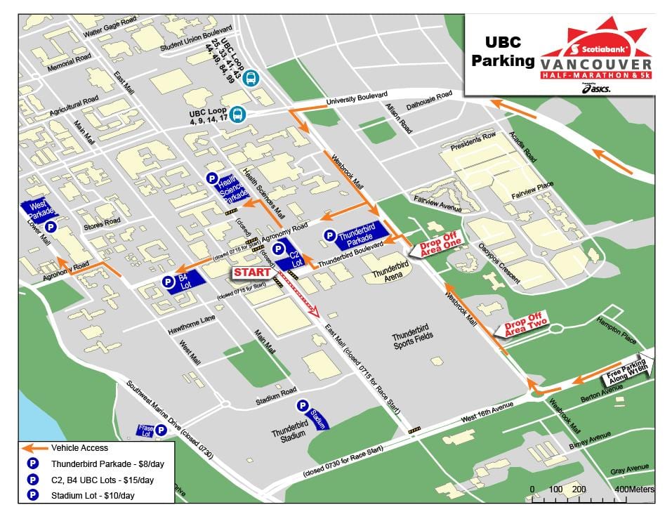 Mapa ubc parkoviště