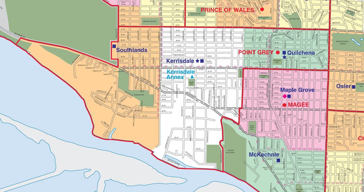 vancouver povodí mapě