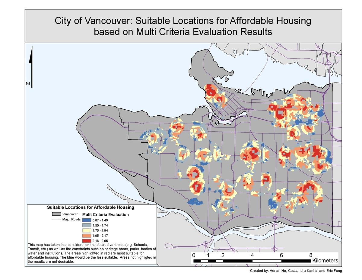 město vancouver gis mapě