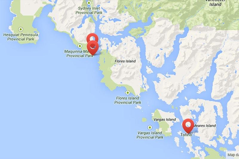 Mapa vancouver island hot springs