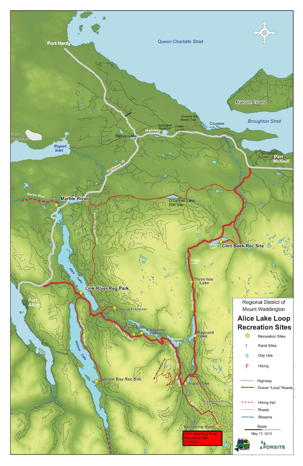 Mapa ostrova vancouver jeskyně