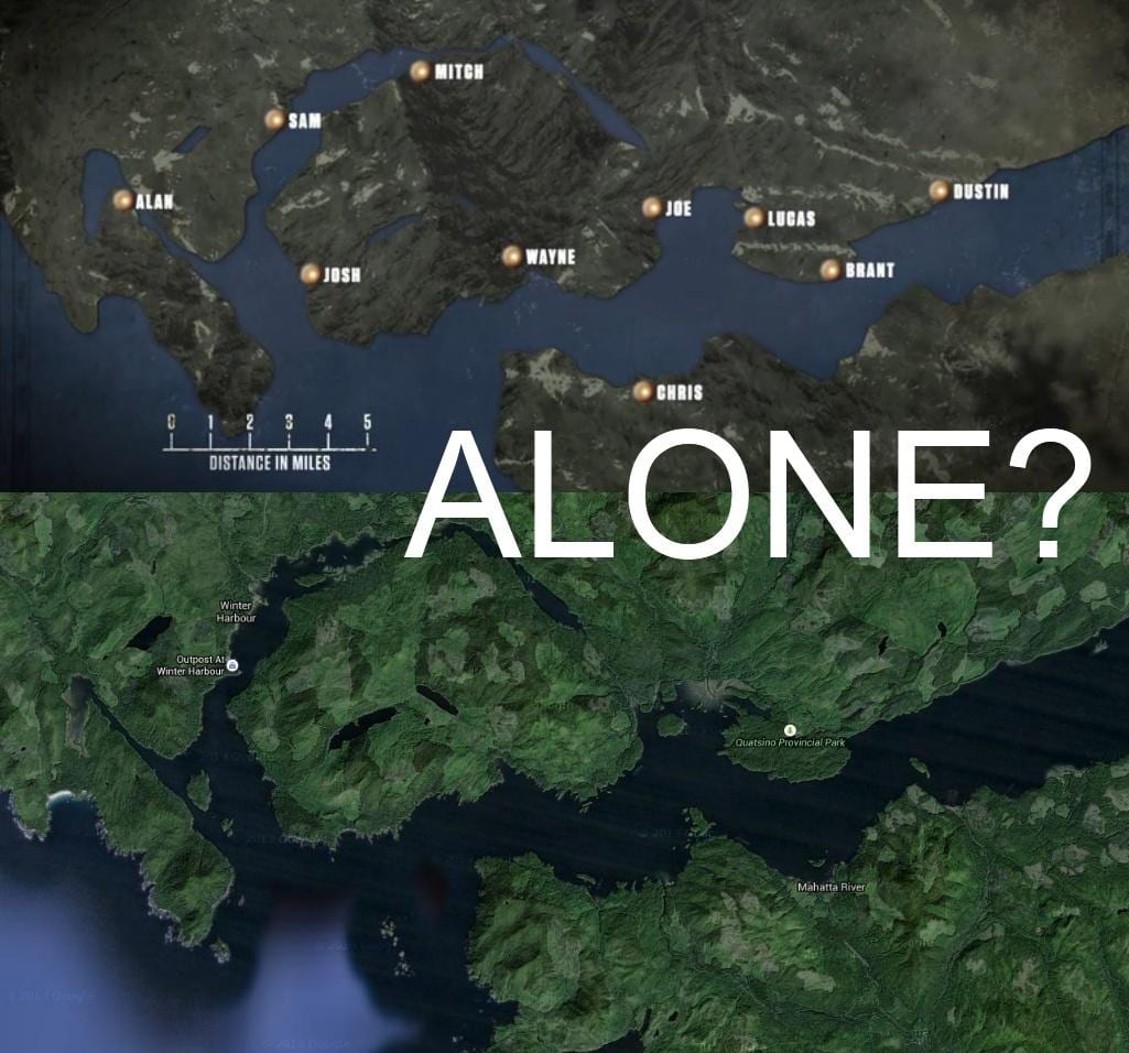 Mapa ostrova vancouver sám