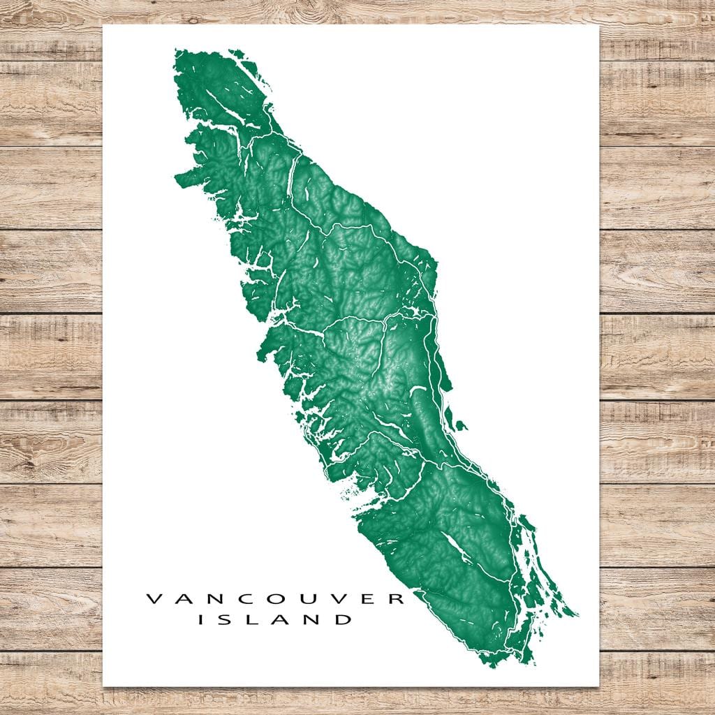 Mapa ostrov vancouver art