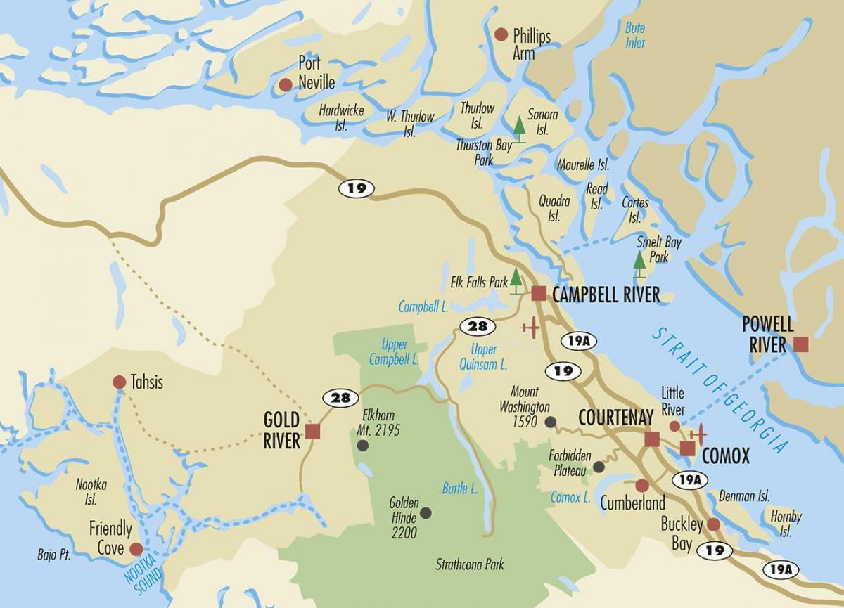 campbell river mapa vancouver island