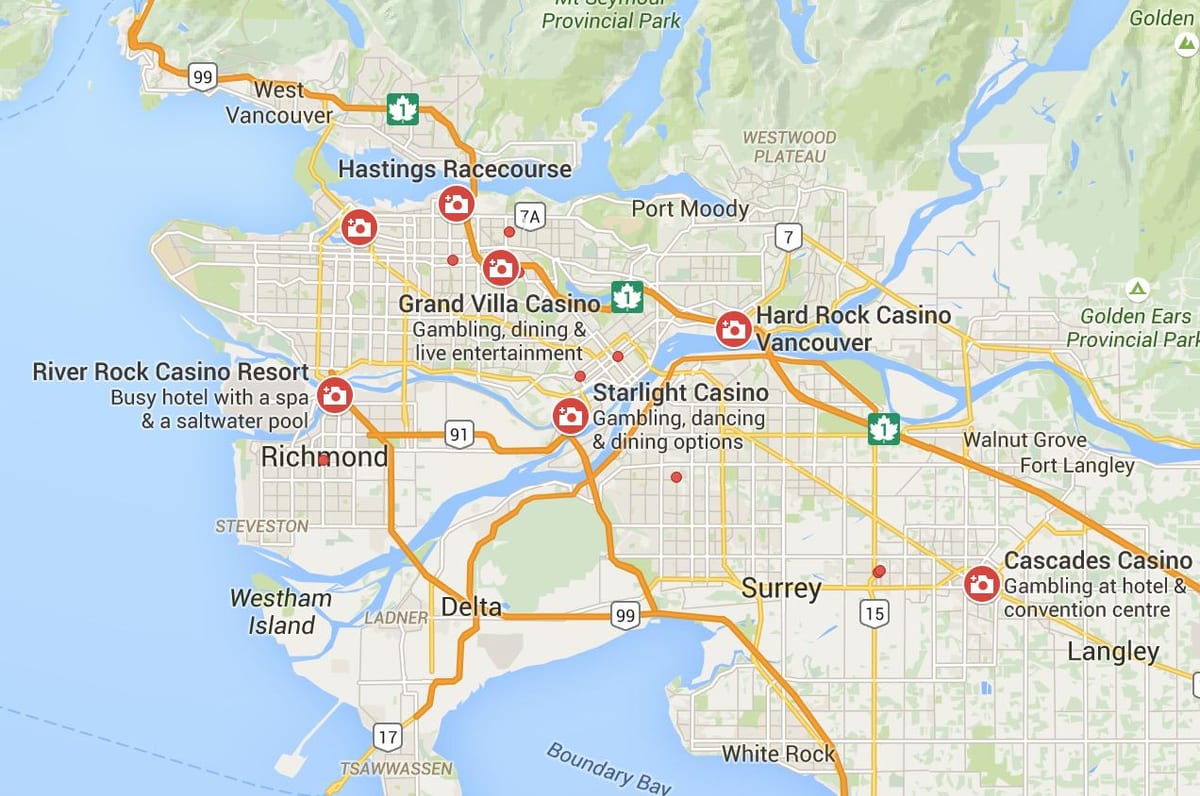 Mapa vancouver kasina