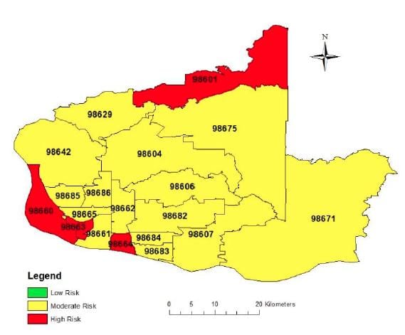 britská kolumbie oblast kód mapě