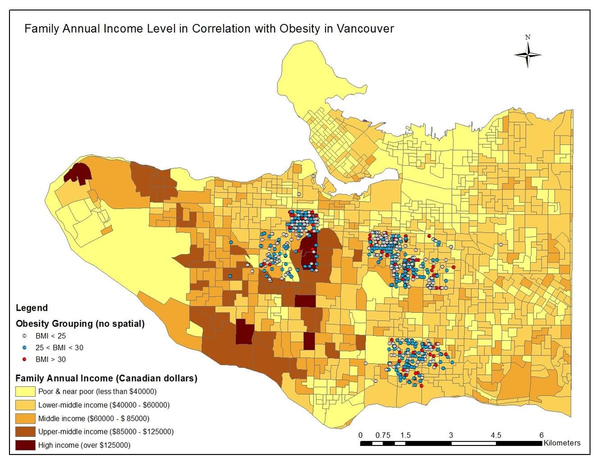 Mapa vancouver příjmů