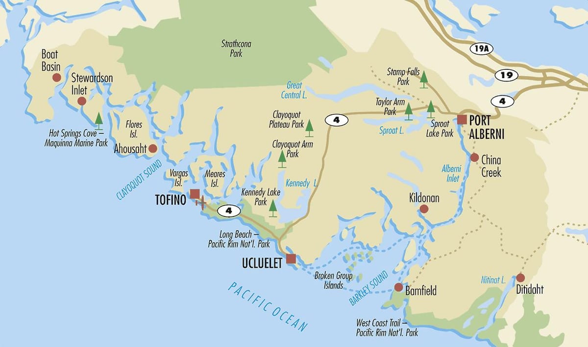 Mapa vancouver pláže