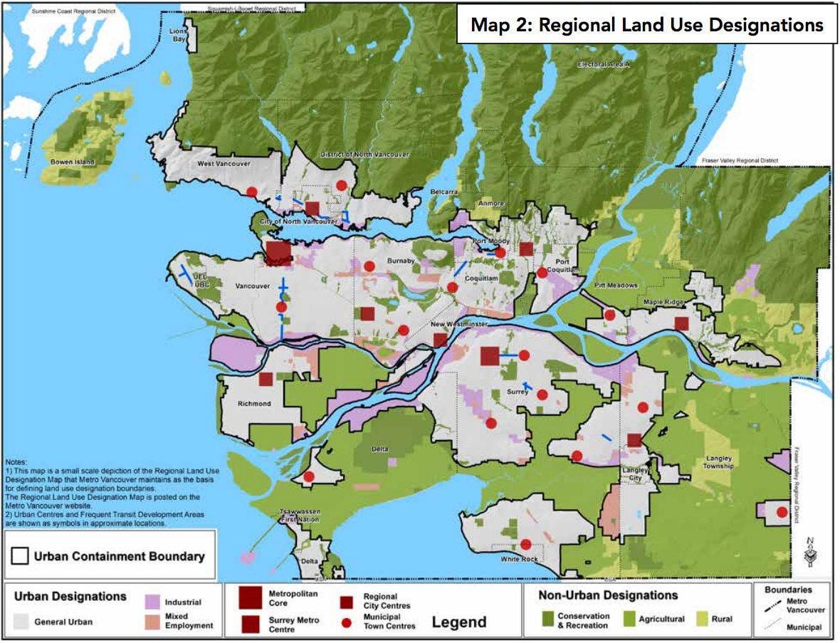 greater vancouver regional district mapě