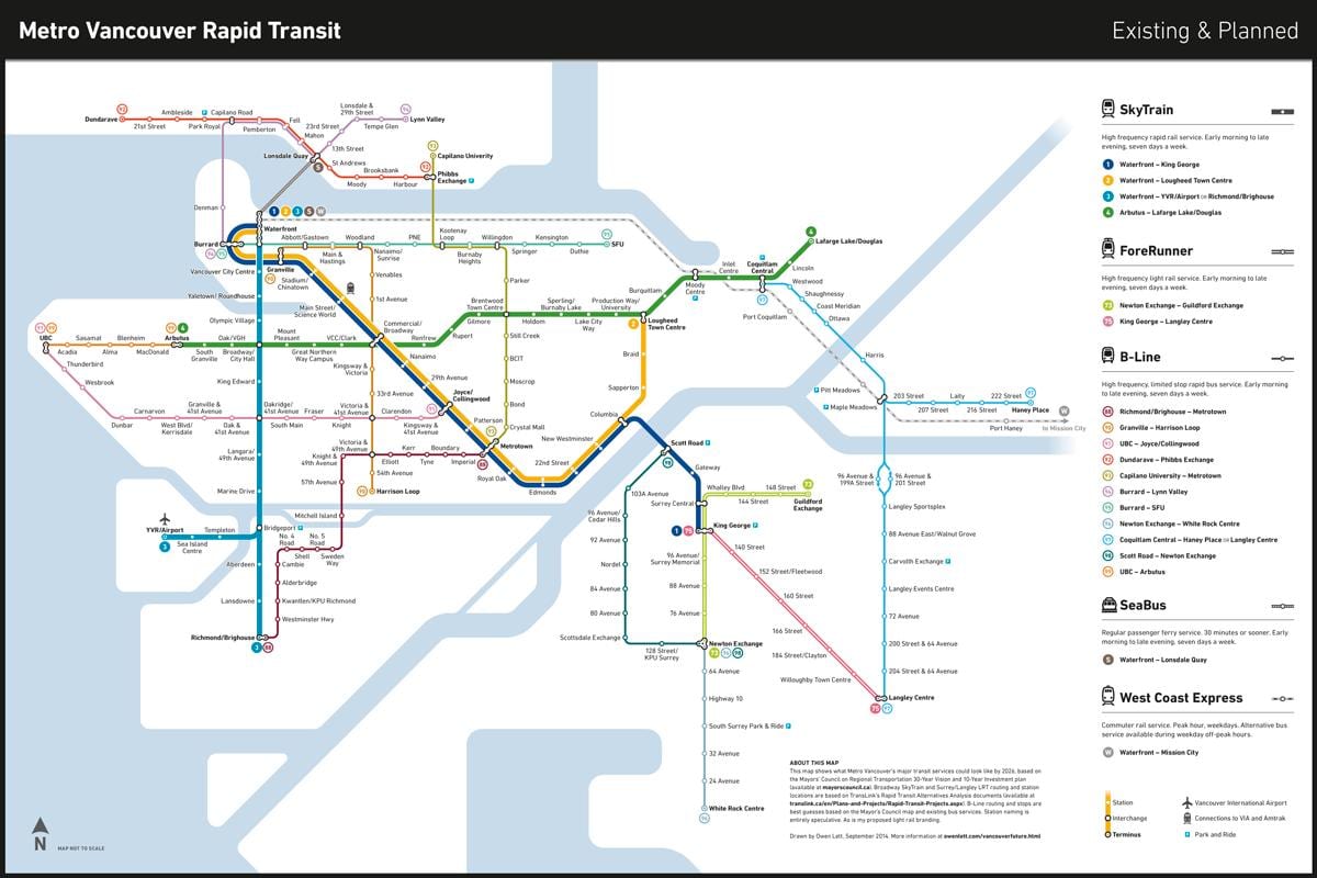 Mapa vancouver seabus