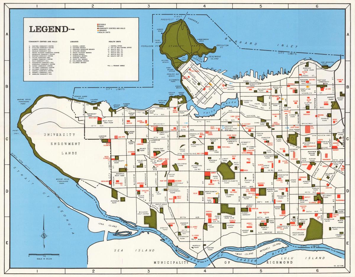 Mapa vancouver společenství