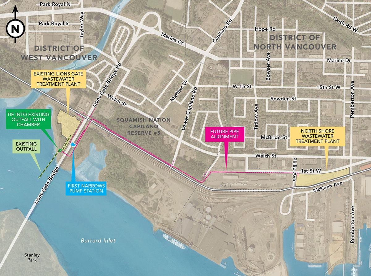 Mapa west vancouver gis