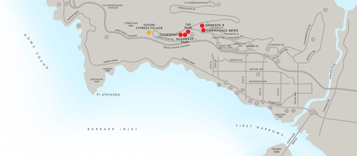 west van mapě