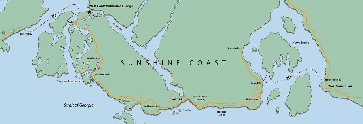 západní pobřeží vancouver island mapa