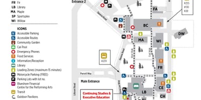 Mapa capilano university