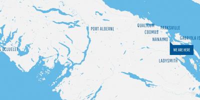 Mapa coombs vancouver island 