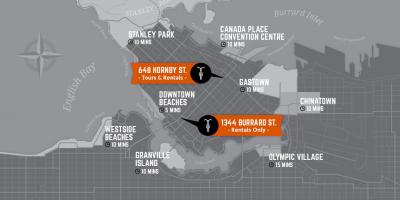 Mapa cyklus a průvodce vancouver island