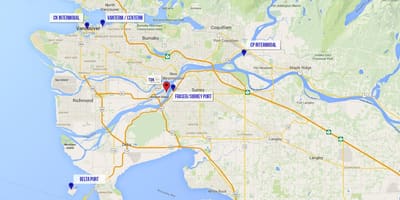 Mapa delta vancouver