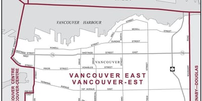 Mapa east vancouver 