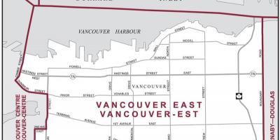 Mapa east vancouver 