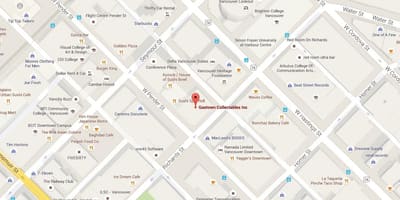 Mapa gastownu vancouver bc
