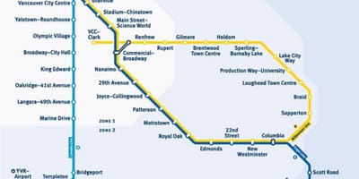 Skytrain line mapy