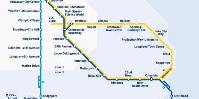 Skytrain line mapy