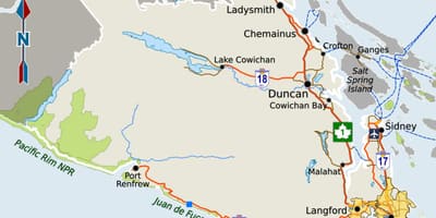Jižní vancouver mapě
