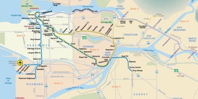 Vancouver podzemní mapa