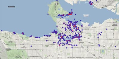 Mapa panorama vancouver