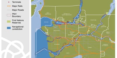 Mapa port metro vancouver