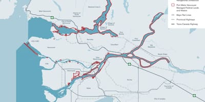 Mapa přístav vancouver 