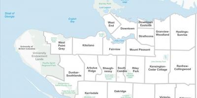 Vancouver nemovitostí mapě