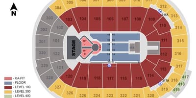 Rogers arena, vancouver posezení mapě