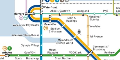 Mapa stanice burrard