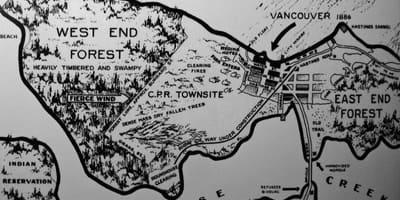 Mapa staré vancouver