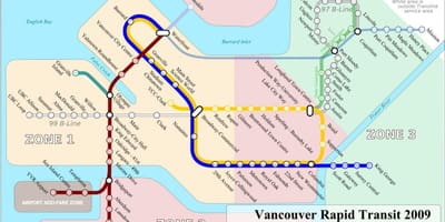 Mapa vancouver airport train