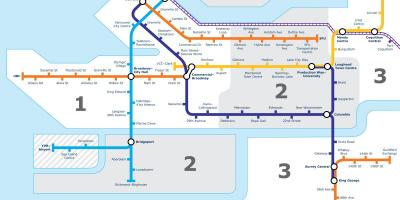 Vancouver bc veřejné dopravy mapu