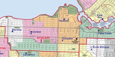 Vancouver school district hranice mapě
