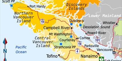 Mapa vancouver cestování